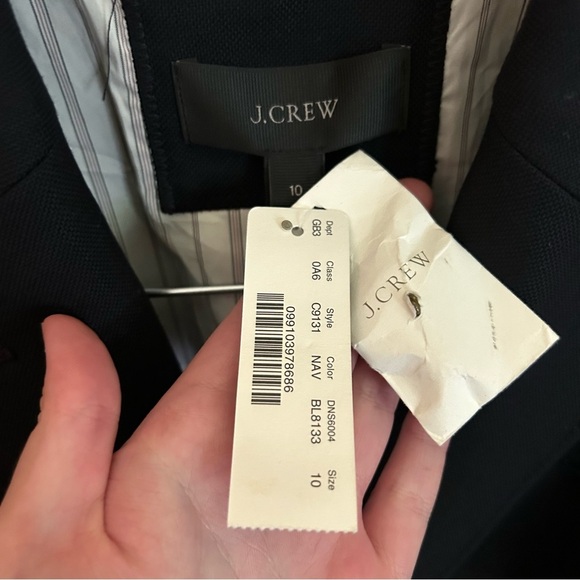 J. Crew Rhodes Navy Double Breasted Gold Button Wool Blazer C9131 Size 10 NWT - Picture 2 of 8